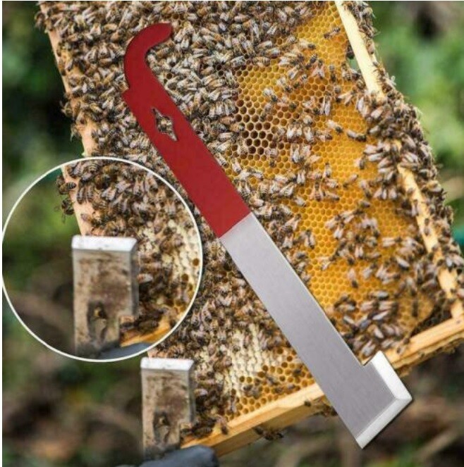 Beekeeper J Shape J-type Hive Tool Beekeeping Hook Equip Stainless Steel Scraper