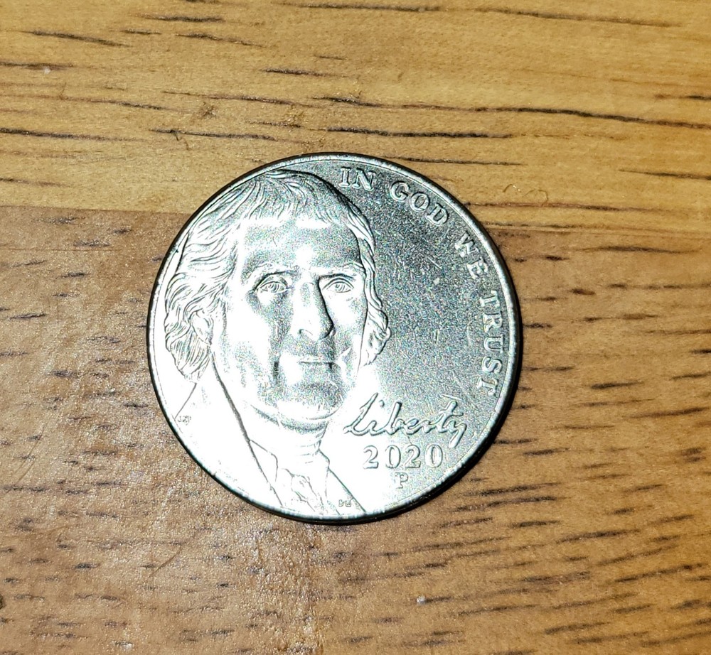 Full Steps Error 2020 Jefferson Nickle With Tilted Doors.