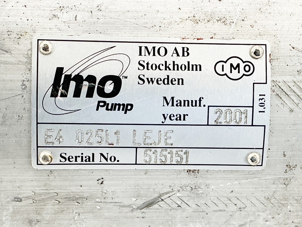 New IMO Pump E4-025L1-LEJE Screw Pump - No Box