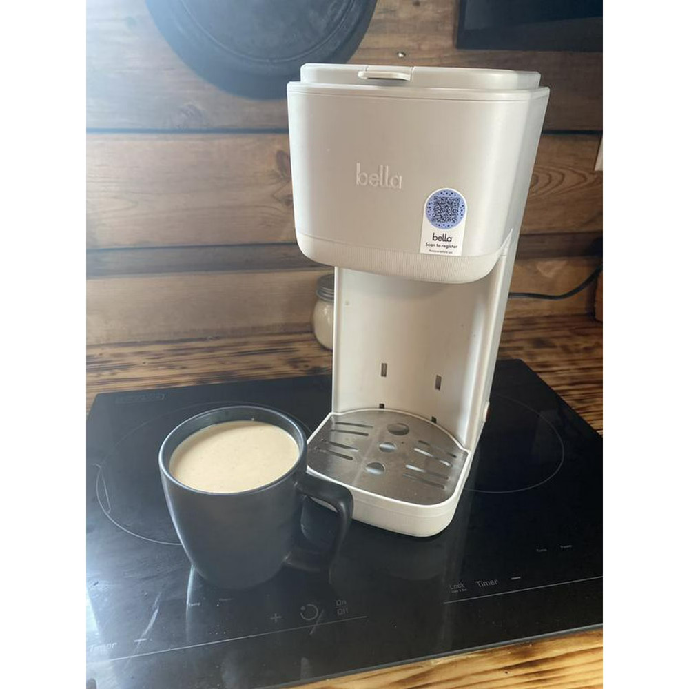 Bella Single Serve Coffee Maker Compact Pod Brewer One Cup Machine Oatmilk