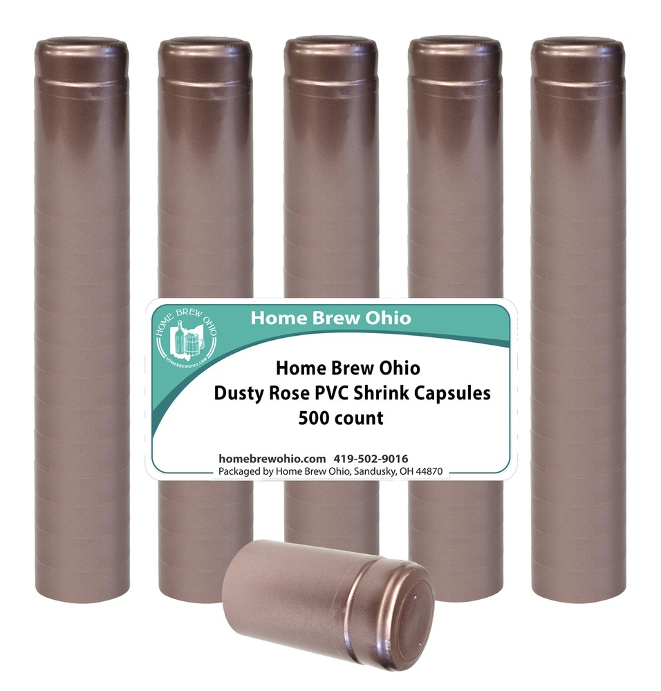 Dusty Rose PVC Shrink Capsules-500 Count