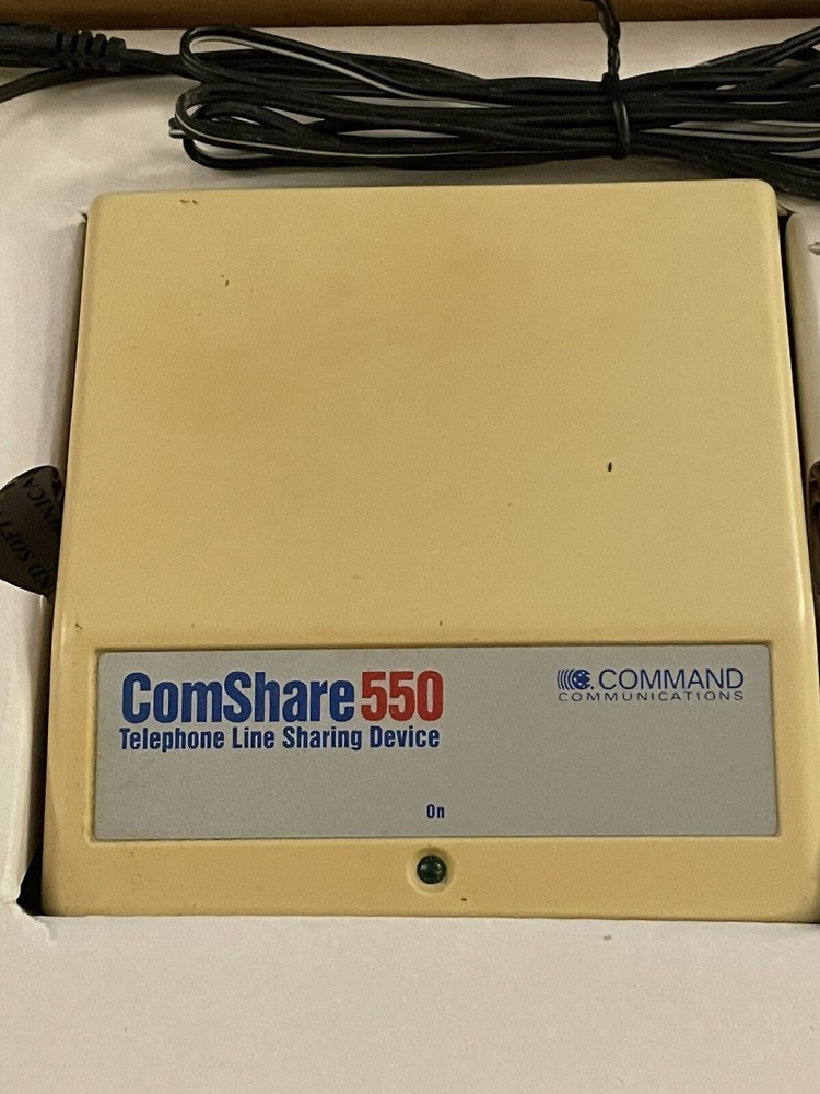 Command Communications Comshare 550 Telephone Line Sharing Device 1993 Vintage