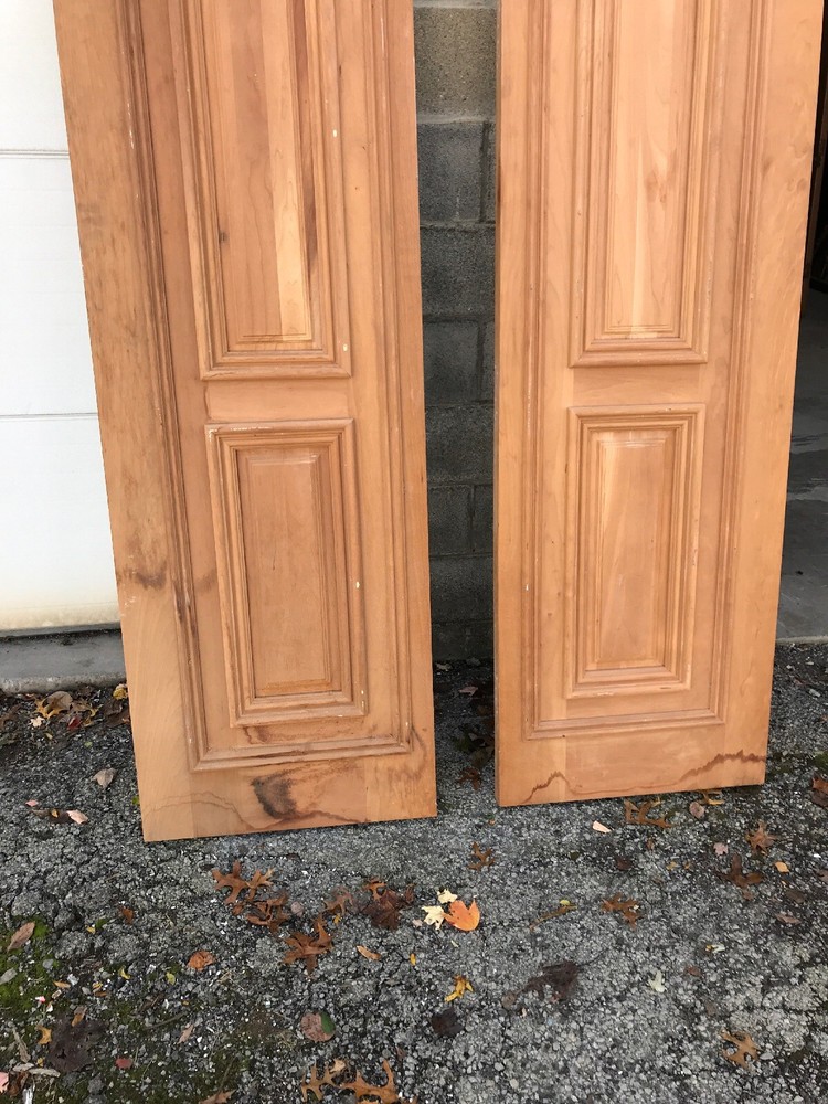 MAR B Beautiful Pair Double Doors Heavy Profile Cherry 4‘ X 95”