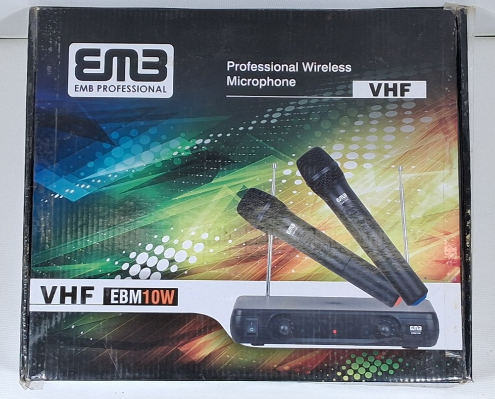 EMB Pro EBM10W Professional Dual VHF Wireless Handheld Microphone System