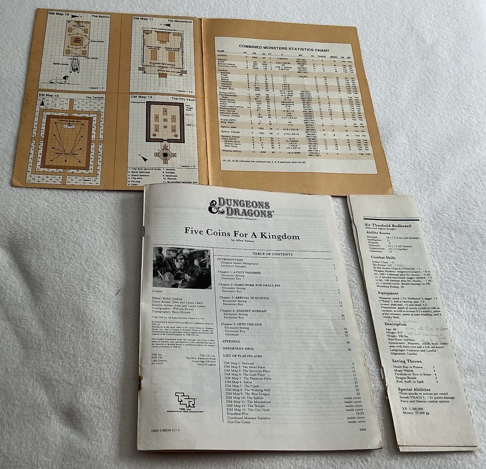 Dungeons and Dragons Standard Module M4: Five Coins for a Kingdom