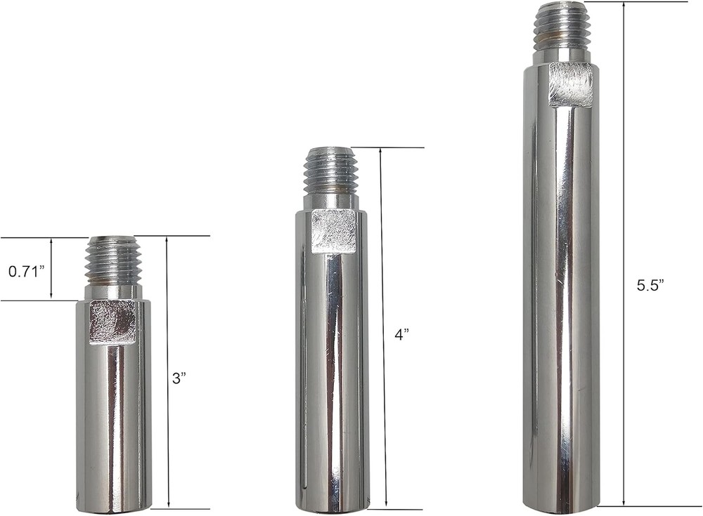 5/8"-11 Angle Grinder Extension Silver 3" & 4" 5.5"