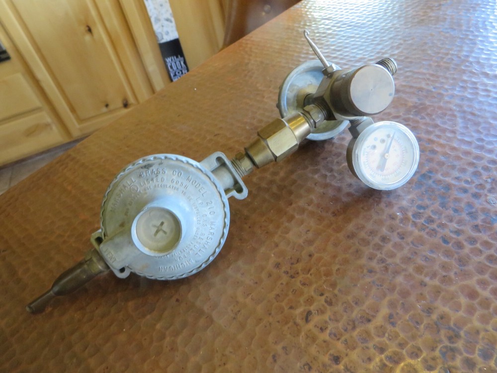 Marshall Brass Co 210 Regulator and Connectors Helium
