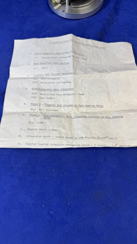 Prototype Roll Control / Attitude Sensor & Data Cal. – Skua / Petrel Rocket
