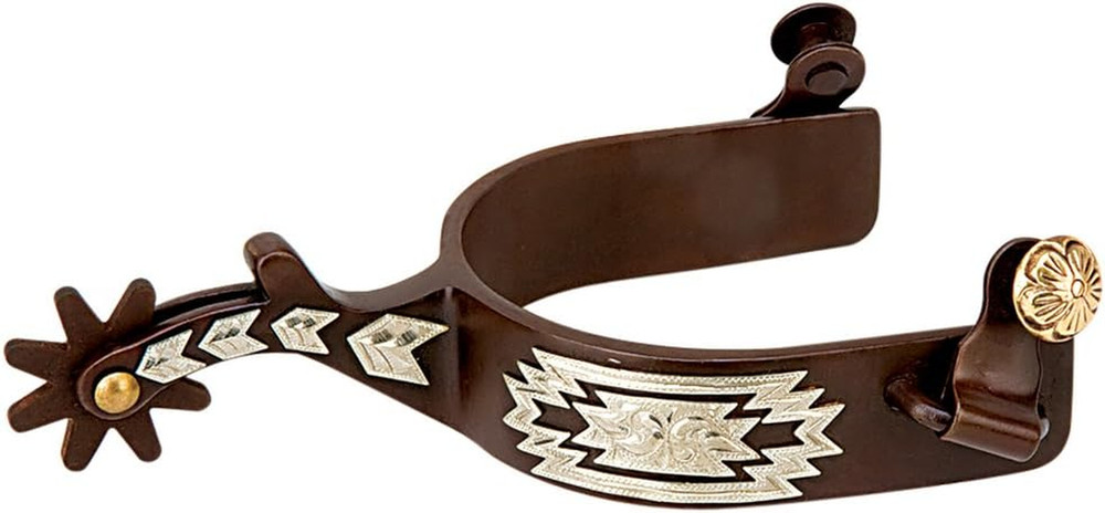 Men'S Spurs with Engraved German Silver Trim
