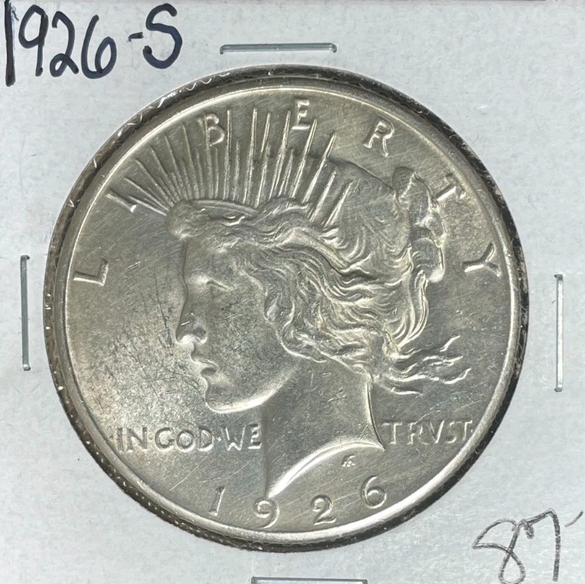 1926-S PEACE SILVER DOLLAR - SLIDER ~NICE COIN~