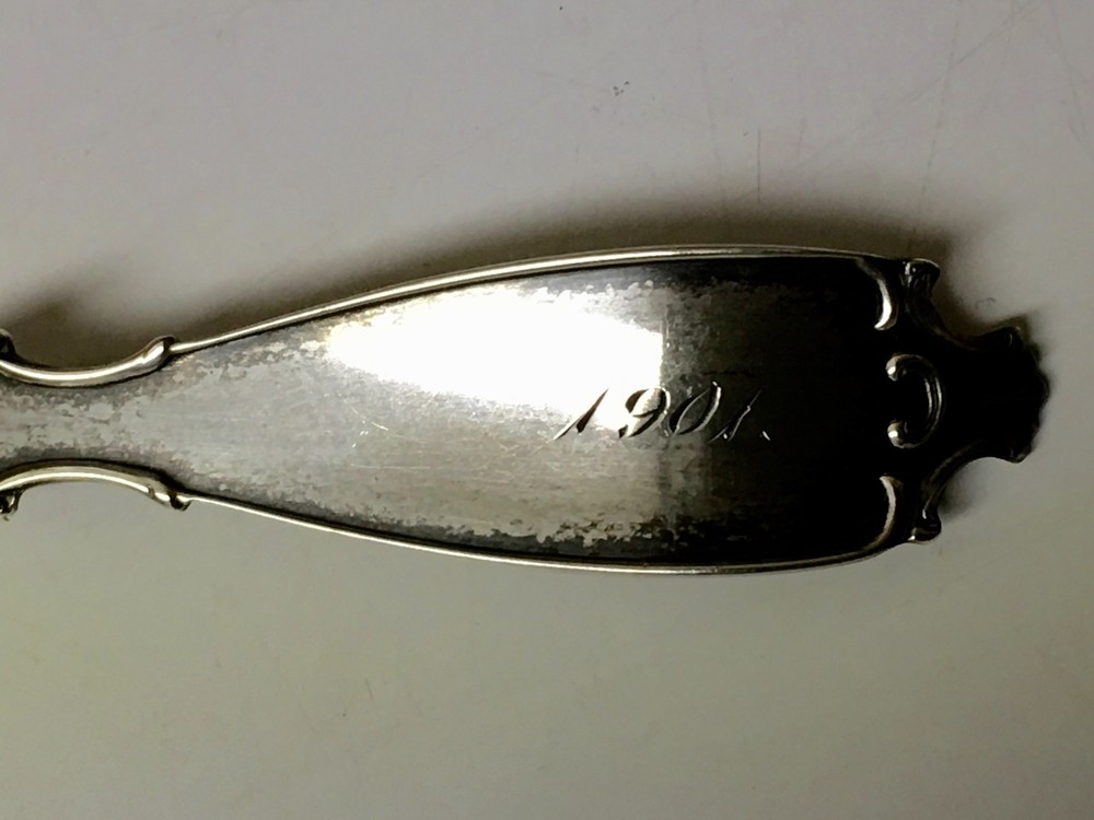 Antique Pierced Gorham Sterling Spoon, 1901