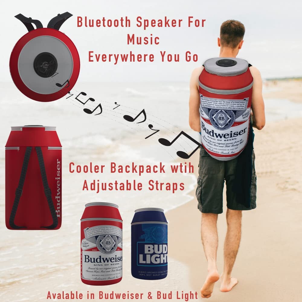 Budweiser Can Shape Cooler Bluetooth Speaker Bag