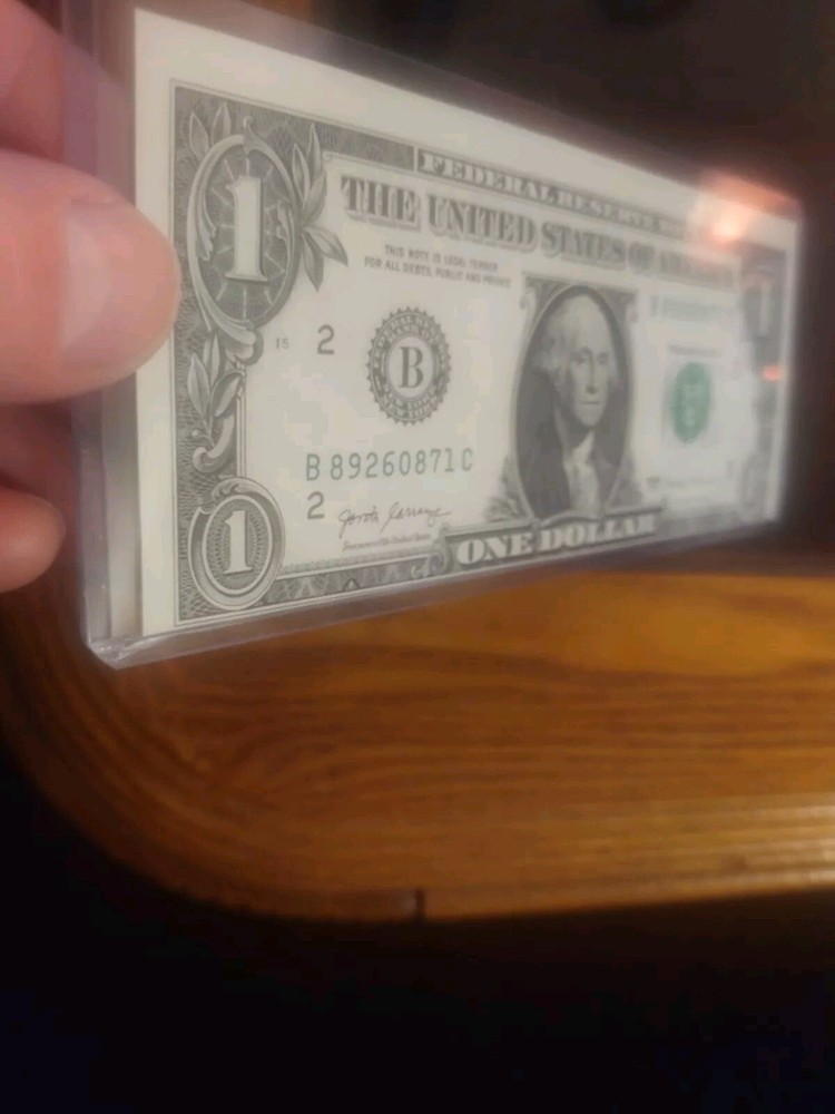 2017 $1 Dollar Bill FRN MISALIGNED/MISCUT NOTE