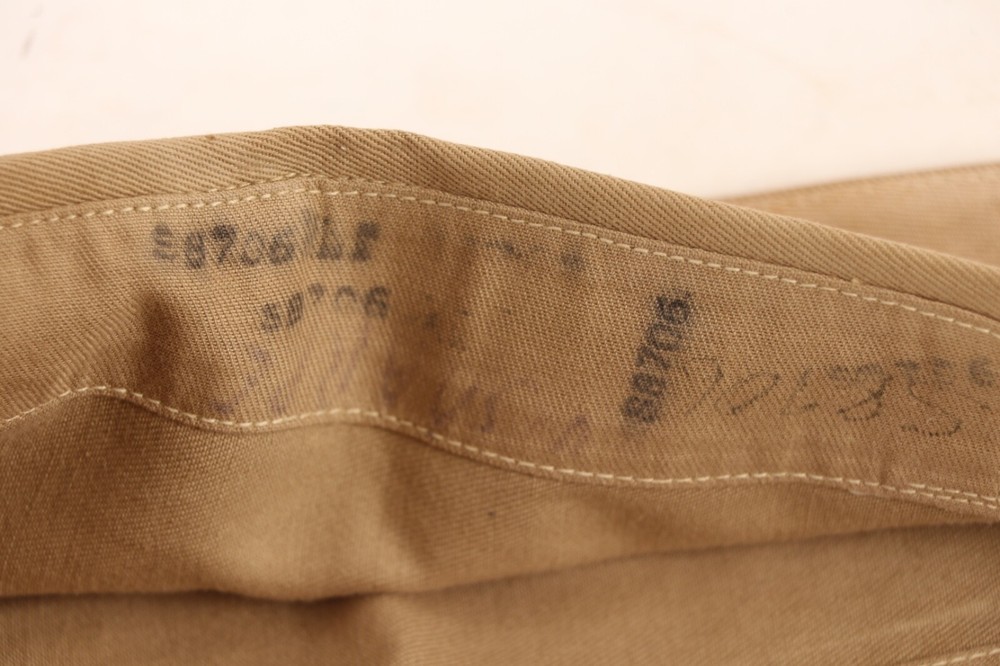 P160 WWII Tan Infantry Piped Named Overseas Cap