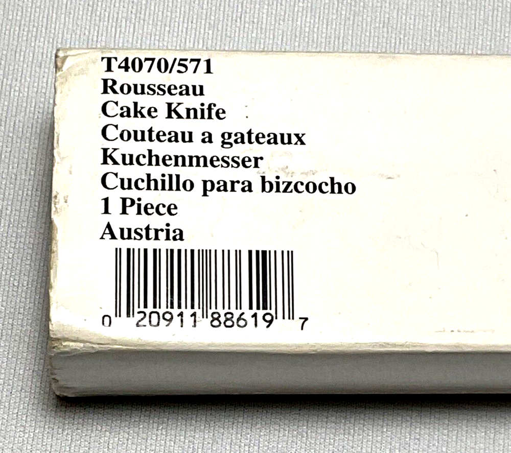 MIKASA ~ Beautiful Solid Crystal Handled CAKE KNIFE w/Box (Rousseau) ~ Austria