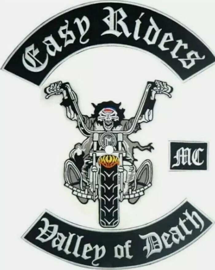 CASP RIDERS MC IRON ON EMBROIDERED 35CM SET