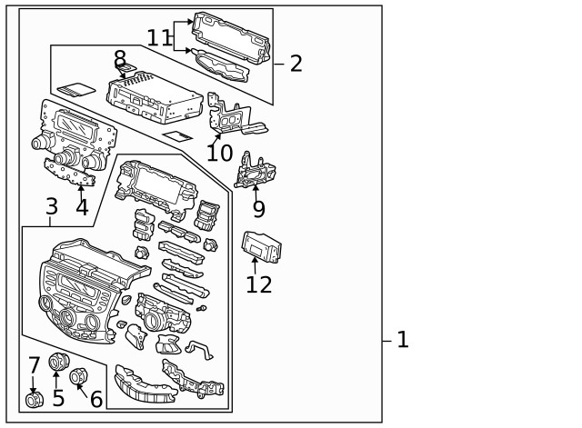 Genuine Honda Control Panel 39183-SDA-L61ZA