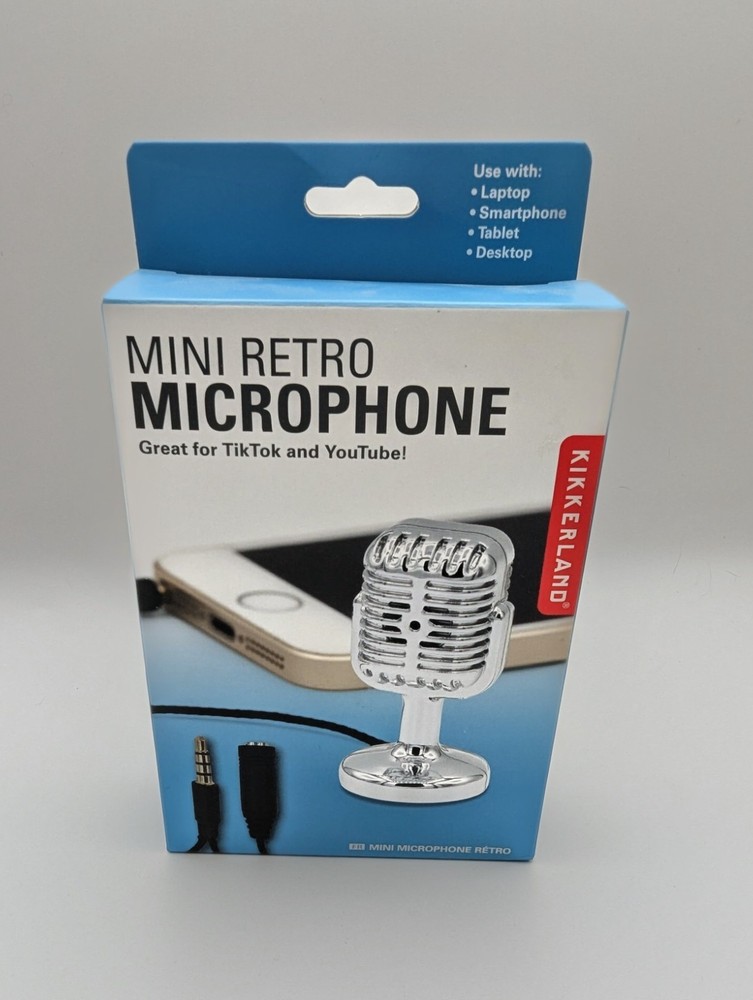 *New* Kikkerland Mini Retro Microphone