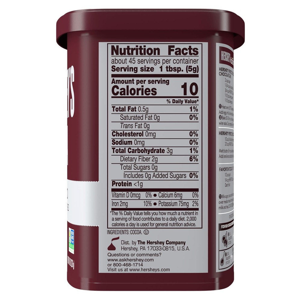 Hershey's Natural Unsweetened Cocoa Powder, Can 8 oz