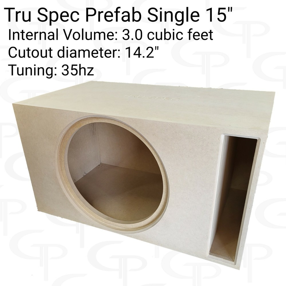 TRU SPEC Prefab Single 15" Subwoofer Enclosure Sub Box Vented High Output