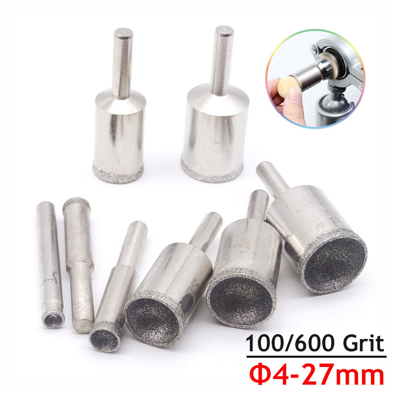 4-27mm Concave Head Diamond Burr Grinding Drill Bit Bead Sanding for Dremel Tool