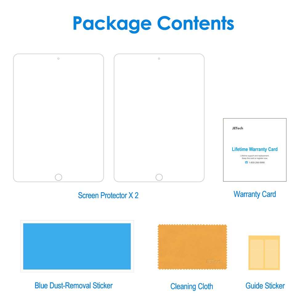 JETech Screen Protector for iPad Mini 5 (2019) / Mini 4 Tempered Glass 2-Pack