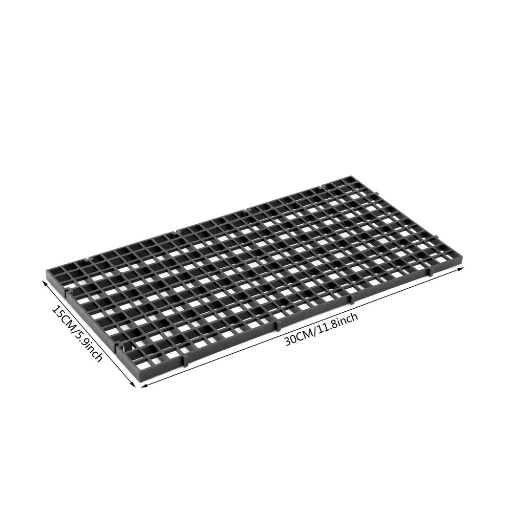12 Pcs S Black Aquarium Divider, Plastic Egg Crate, Filter Bottom, Partition