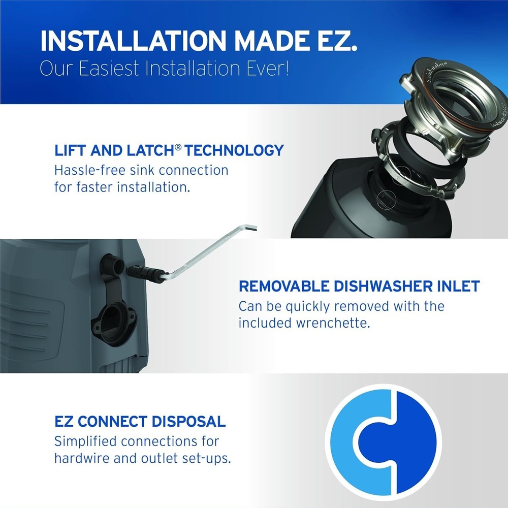 InSinkErator Evolution 3/4 HP Garbage Disposal Advanced Series Cover Control