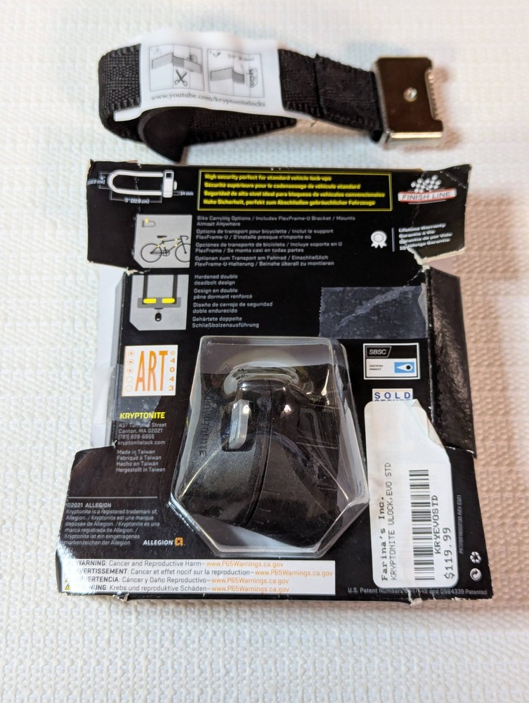 Mount For Kryptonite KryptoLok STD and Strap