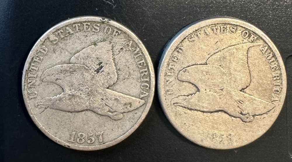 2 Flying Eagles 1857,1858