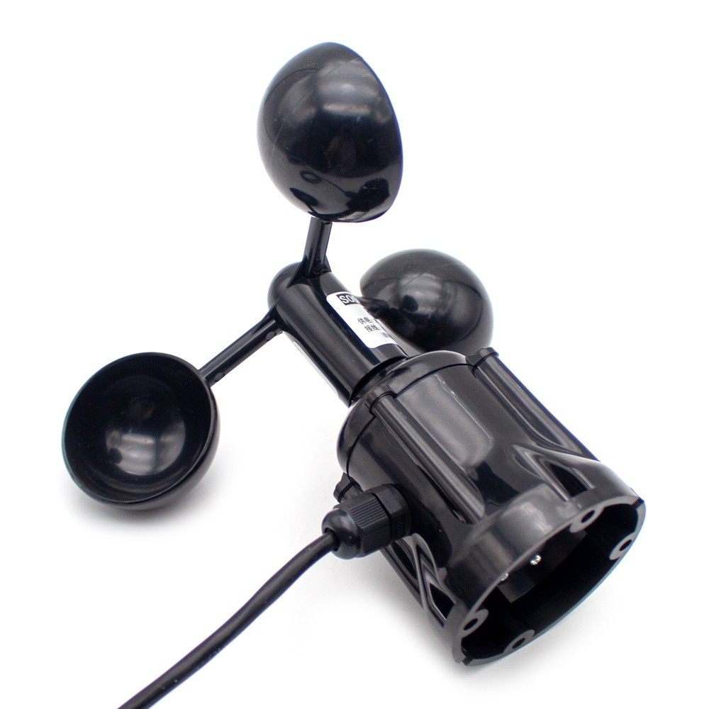 Polycarbonate Three-Cup Anemometer RS485 Wind Speed Sensor Transmitter 0-30M/S