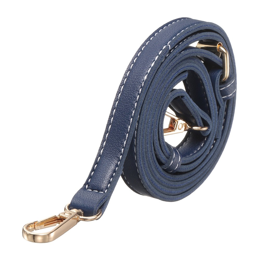Leather Purse Straps [1Pcs] - 51.2 Inch Adjustable Straps - [Deep Blue & Gold]