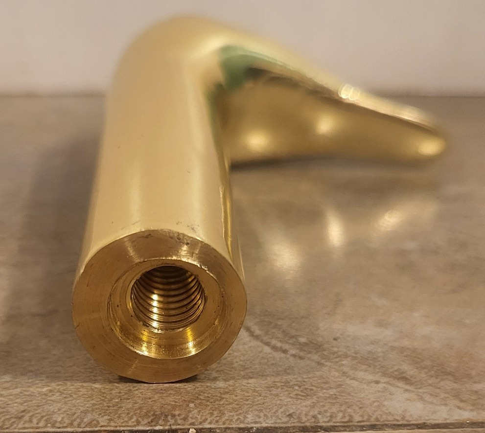 Vintage Cast Brass Duck Fireplace Tool Replacement Handle/M3
