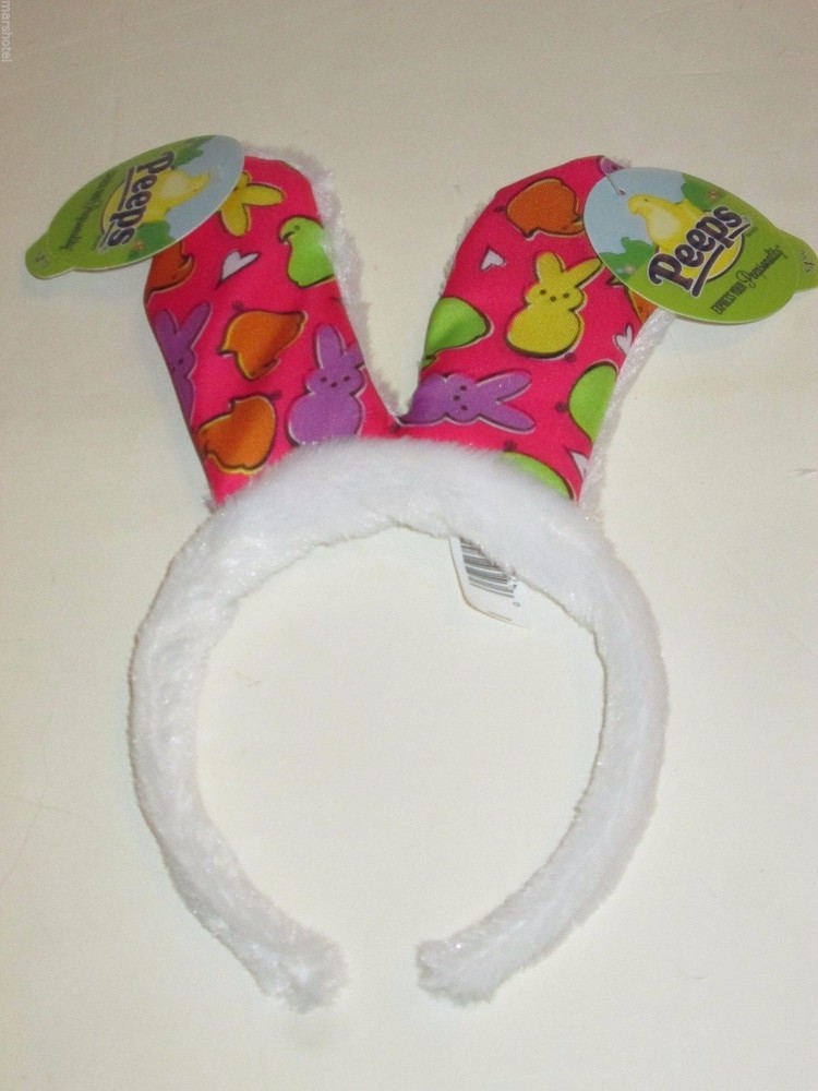 MARSHMALLOW PEEPS EASTER CANDY CHICK BUNNY RABBIT PLUSH EARS HEADBAND LOT/11