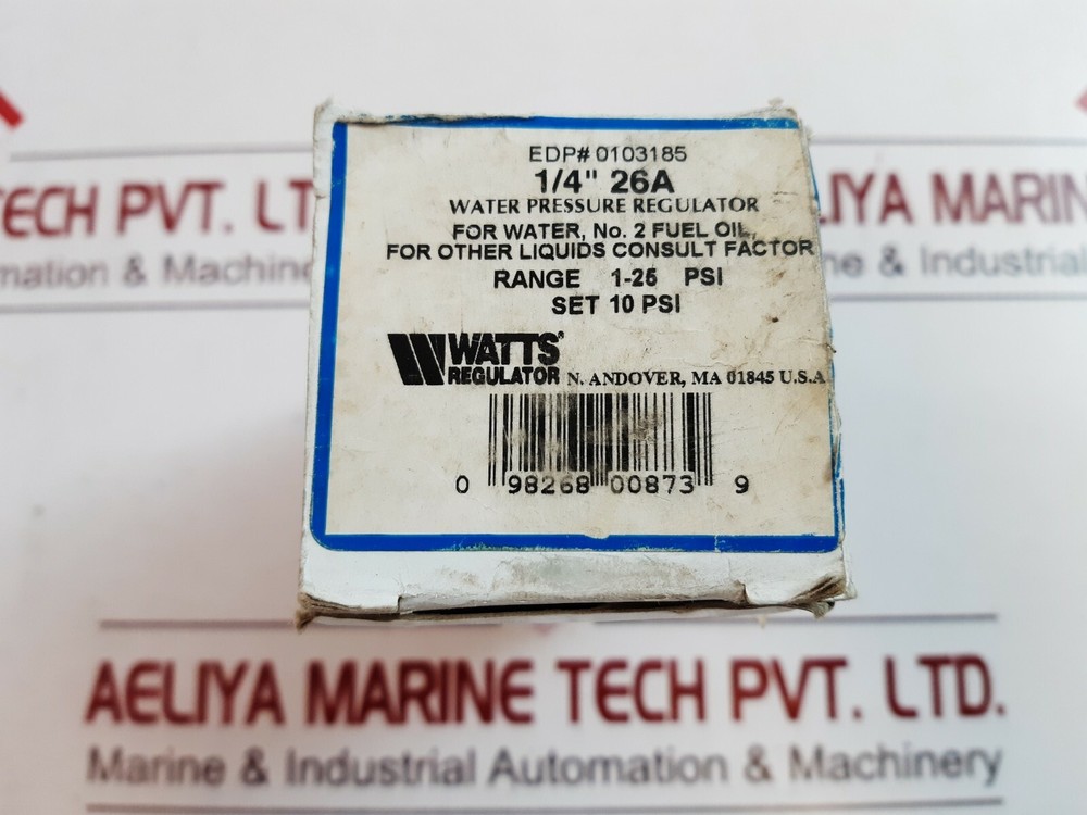 Watts 26a water pressure regulator