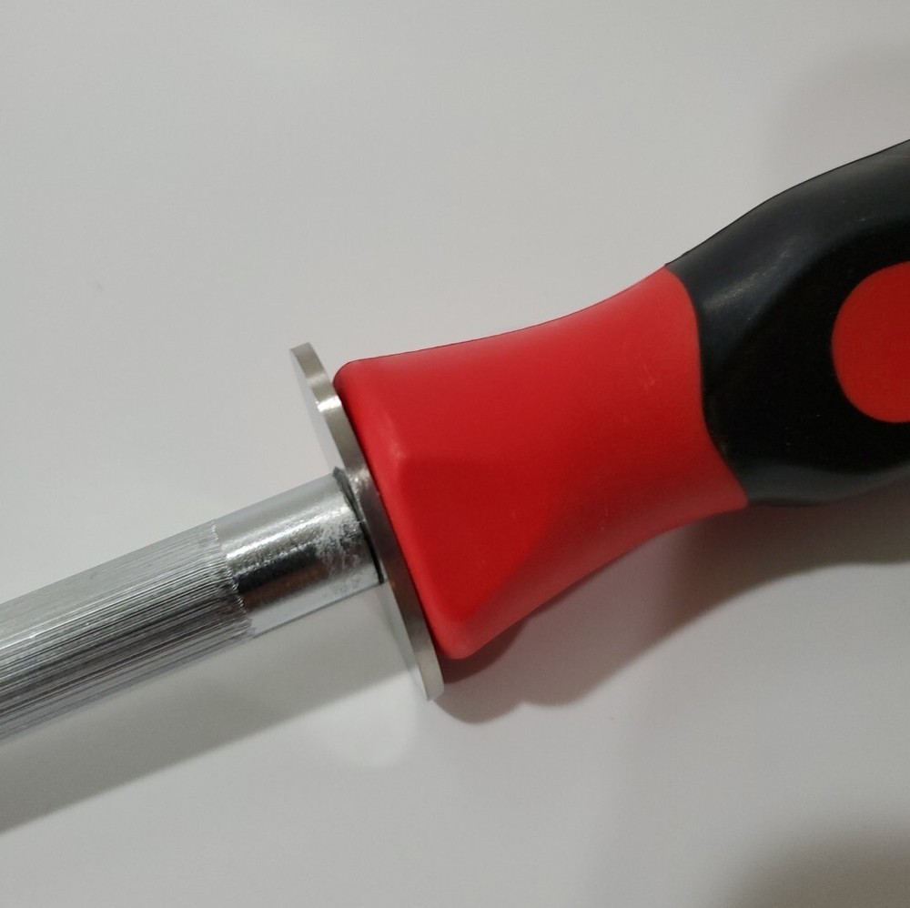 Snap On Tools KNIFE SHARPENER ROD Instinct Handle Inspired RED 13" Long NEW !!!!