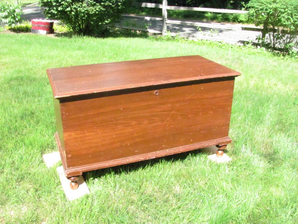 Antique Pine Grain-Painted  Blanket Box c.1850