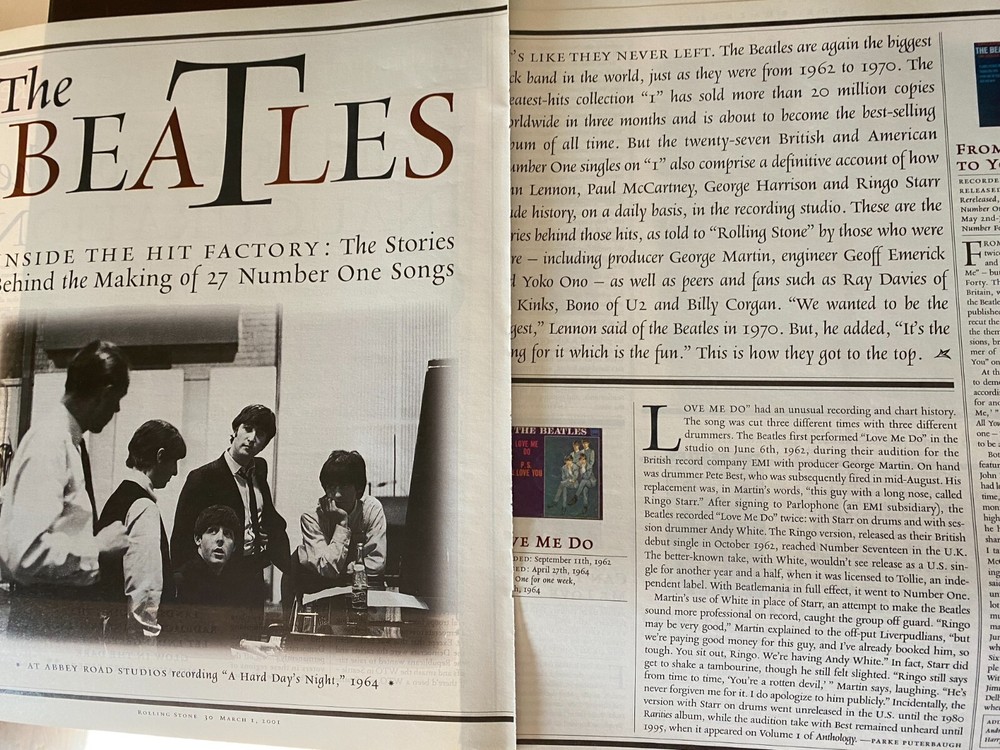 The Beatles, Seven Page Vintage Large Format Clipping