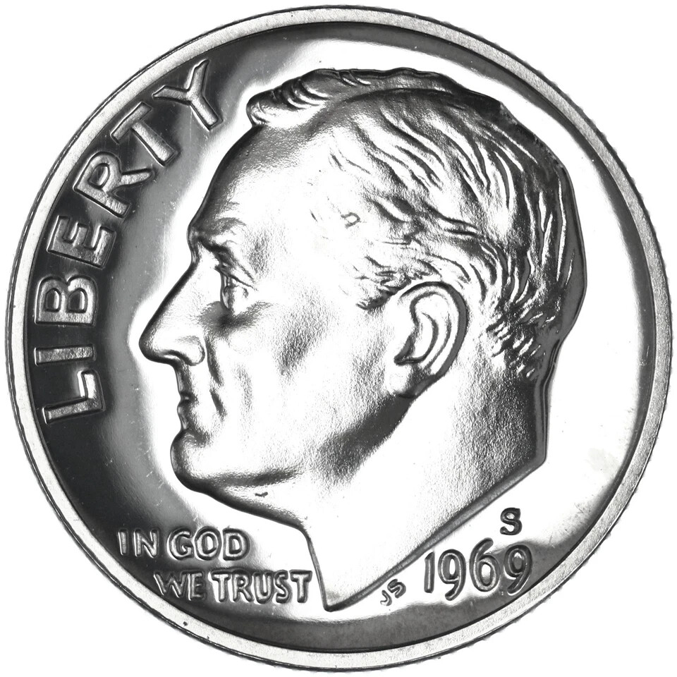 1969 S Proof Roosevelt Dime