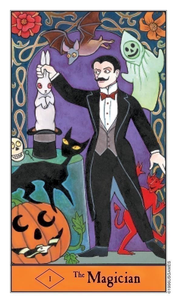 Halloween Tarot Cards Deck Boxed Kit - Includes Deck and Guidebook!