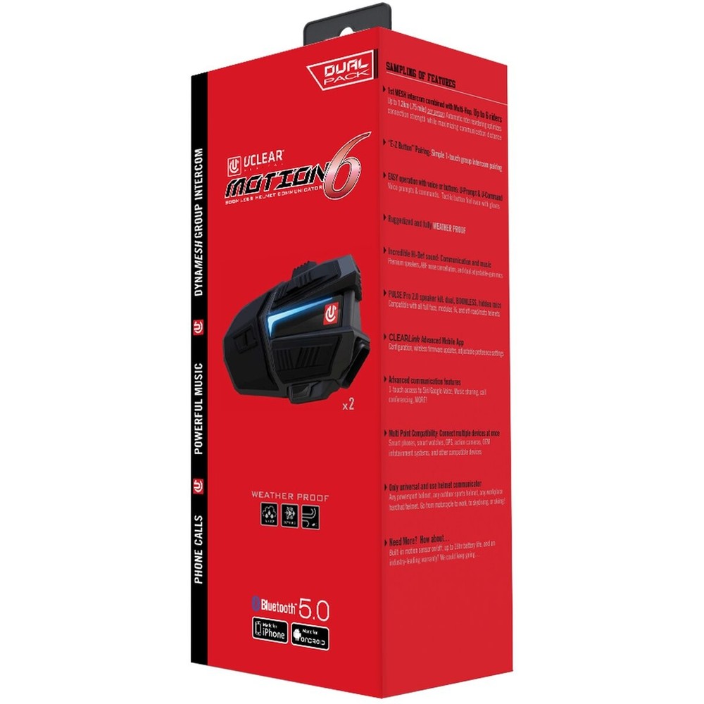 UCLEAR Digital Motion 6 Dual Helmet Communication System - 180509