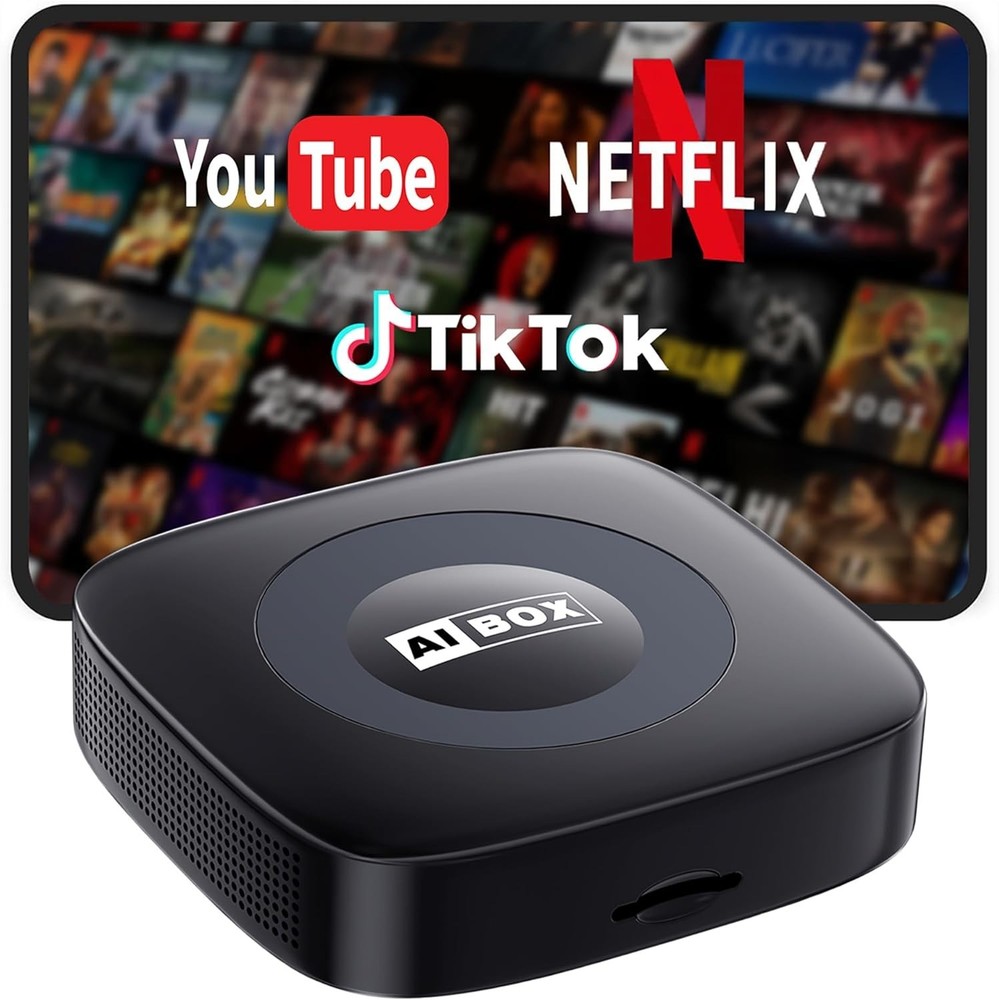 Wireless Carplay Adapter W/ Netflix/YouTube Ai Box for iPhone & Android