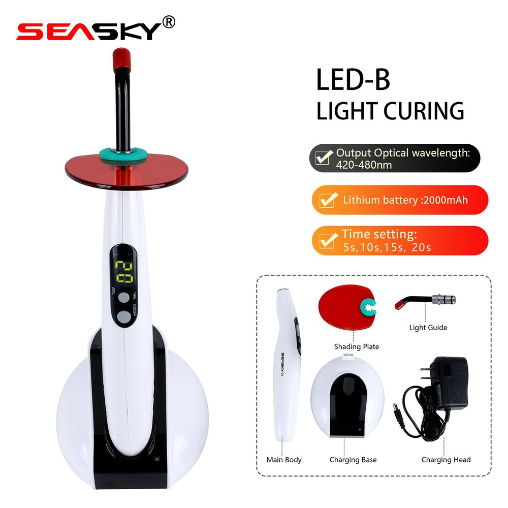 Wireless Cordless Led 5 Second LED Curing Light Cure Lamp 1500mw/c㎡ Dental