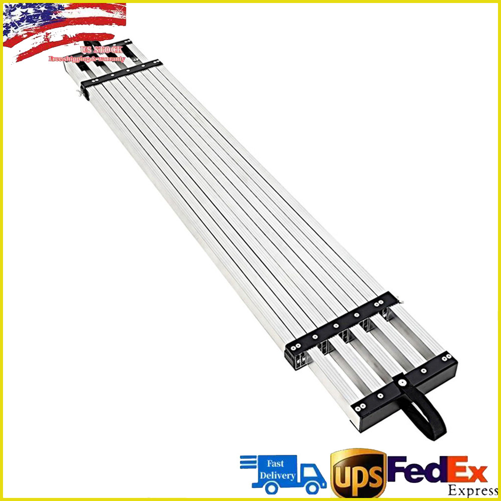 Heavy-Duty Aluminum Plate Work Plank Extendable Platform Adjustable Length 6-9ft