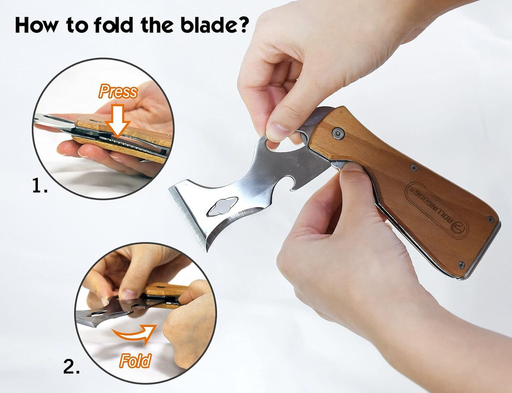 Paint Scraper-Folding Painters Tool 9-In-1 Beech Wooden Handle Includes Paint Ro