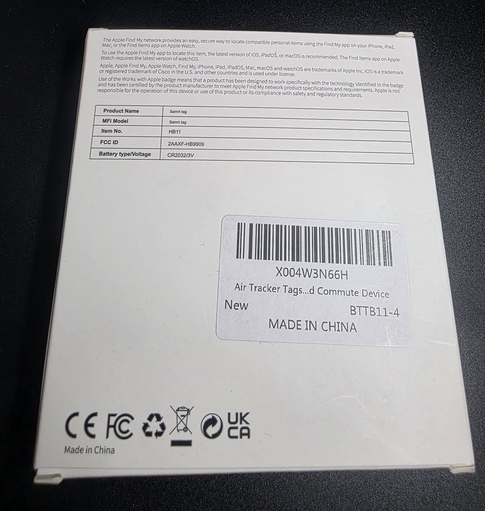 Air Tracker Tags-4 Pack: Bluetooth Tracker Work with Apple Find My iOS Only