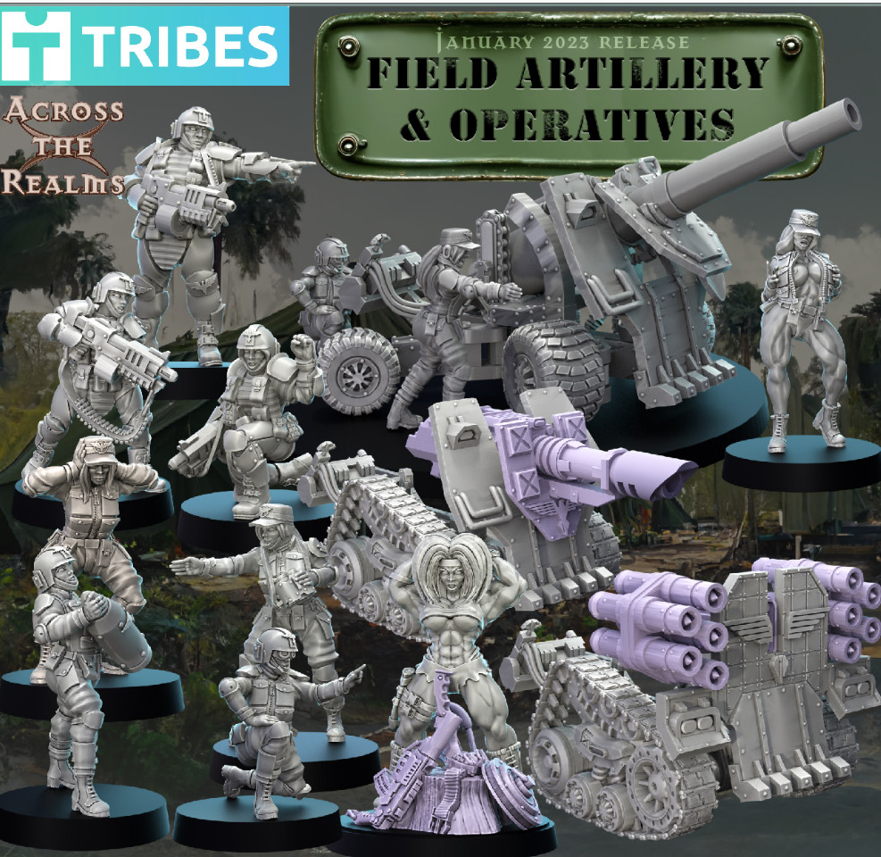 Field Artillery & Operatives super pack x 6 complete sets  (32mm)