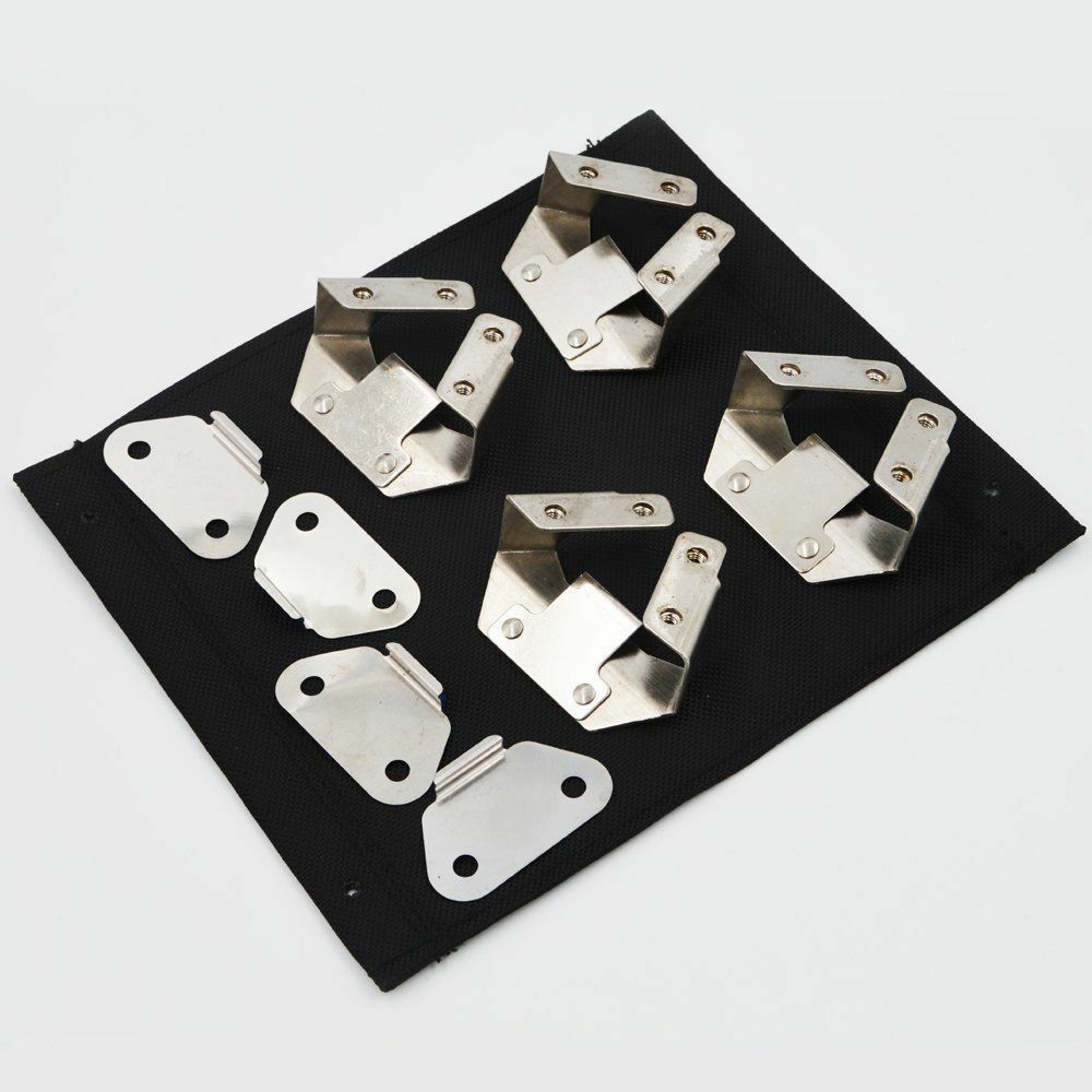 Black/ Chrome Saddle Bag Latch Lids Hardware Hinge Lock Kit Fit For Harley 94-13