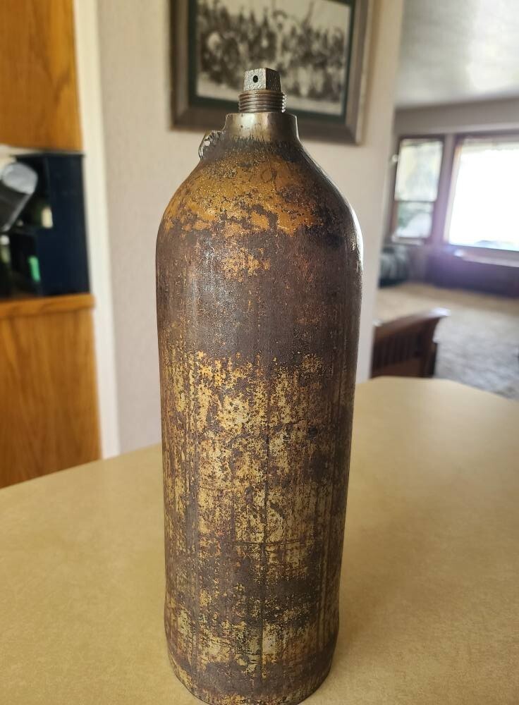 Vintage Gold Mining Cylinder Silver Mercury Flask Bottle