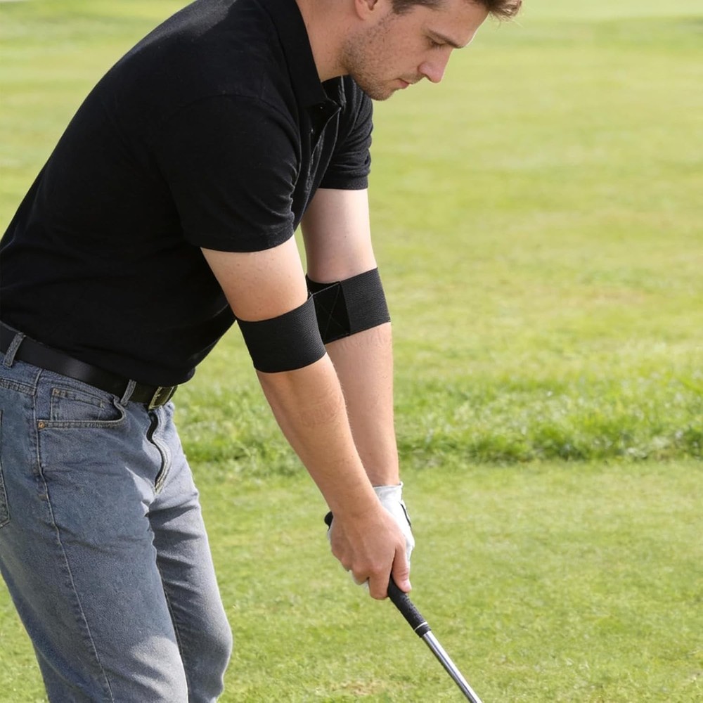 4 Pack Golf Swing Training Aid Swing Correcting Arm Band for Muscle Memory & Bod